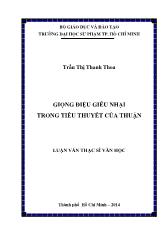 Luận văn Giọng điệu giễu nhại trong tiểu thuyết của thuận