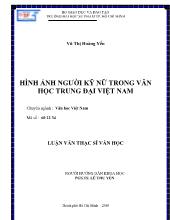 Luận văn Hình ảnh người kỹ nữ trong văn học trung đại Việt Nam