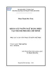 Luận văn Khảo sát ngôn ngữ bảng hiệu tại thành phố Hồ Chí Minh