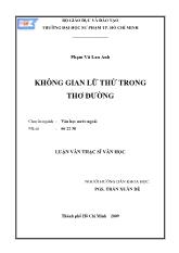 Luận văn Không gian lữ thứ trong thơ đường
