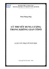 Luận văn Lý thuyết dung lượng trong không gian tô pô