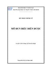 Luận văn Mô đun biểu diễn được
