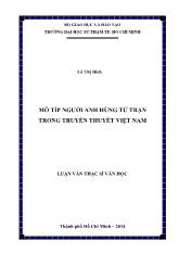 Luận văn Mô típ người anh hùng tử trận trong truyền thuyết Việt Nam