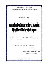 Luận văn Mối liên hệ giữa tiếp tuyến và đạo hàm, một nghiên cứu khoa học luận và sư phạm