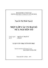 Luận văn Một lớp các P. I đại số nửa nguyên tố