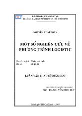 Luận văn Một số nghiên cứu về phương trình logistic