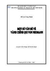 Luận văn Một số vấn đề về vành chính qui von Neumann