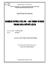 Luận văn Nghiệm dương của phuong tri`nh vi phân trung hòa đối số lệch