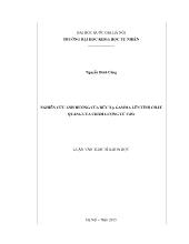 Luận văn Nghiên cứu ảnh hưởng của bức xạ gamma lên tính chất quang của chấm lượng tử cdse