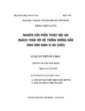 Luận văn Nghiên cứu phẫu thuật nội soi ngách trán với hệ thống hướng dẫn hình ảnh định vị ba chiều