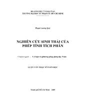 Luận văn Nghiên cứu sinh thái của phép tính tích phân