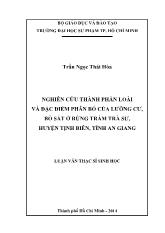 Luận văn Nghiên cứu thành phần loài và đặc điểm phân bố của lưỡng cư, bò sát ở rừng tràm Trà Sư, huyện Tịnh Biên, tỉnh An Giang
