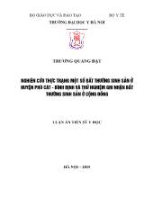 Luận văn Nghiên cứu thực trạng một số bất thường sinh sản ở huyện Phù cát - Bình định và thử nghiệm ghi nhận bất thường sinh sản ở cộng đồng