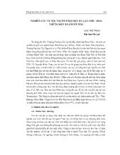 Luận văn Nghiên cứu về tộc người ở đại học đà lạt (1982 - 2012): những kết quả bước đầu