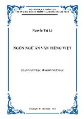 Luận văn Ngôn ngữ án văn Tiếng Việt