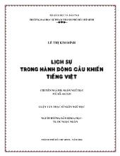 Luận văn Ngôn ngữ học: Lịch sự trong hành động cầu khiến Tiếng Việt