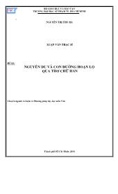 Luận văn Nguyễn Du và con đường hoạn lộ qua thơ chữ hán