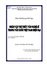 Luận văn Nhân vật tri thức văn nghệ sĩ trong văn xuôi Việt Nam hiện đại