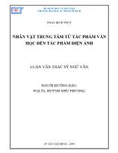 Luận văn Nhân vật trung tâm từ tác phẩm văn học đến tác phẩm điện ảnh