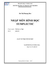 Luận văn Nhập môn hình học symplectic