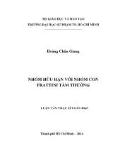 Luận văn Nhóm hữu hạn với nhóm con frattini tầm thường