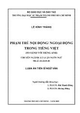 Luận văn Phạm trù nội động/ ngoại động trong tiếng Việt (so sánh với tiếng Anh)