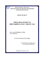 Luận văn Phân hoạch đơn vị trên không gian chuẩn tắc