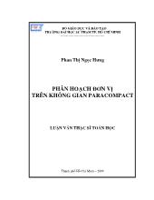 Luận văn Phân hoạch đơn vị trên không gian paracompact