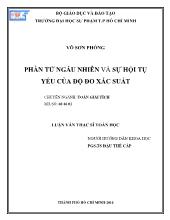 Luận văn Phần tử ngẫu nhiên và sự hội tụ yếu của độ đo xác suất
