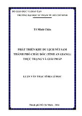 Luận văn Phát triển khu du lịch núi Sam thành phố Châu Đốc (tỉnh An Giang): thực trạng và giải pháp