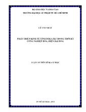 Luận văn Phát triển kinh tế tỉnh đắk lắk trong thời kỳ công nghiệp hóa, hiện đại hóa