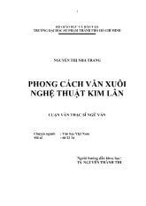 Luận văn Phong cách văn xuôi nghệ thuật Kim Lân