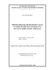 Luận văn Phương pháp quasi - Boundary value và phần tử hữu hạn áp dụng vào bài toán nhiệt ngược thời gian