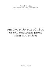 Luận văn Phương pháp tọa độ tỉ cự và các ứng dụng trong hình học phẳng