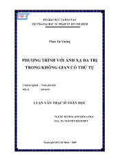 Luận văn Phương trình với ánh xạ đa trị trong không gian có thứ tự