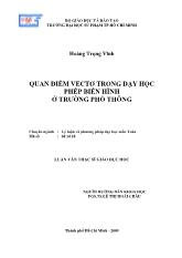 Luận văn Quan điểm vectơ trong dạy học phép biến hình ở trường phổ thông