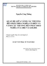 Luận văn Quan hệ giữa vành các thương bên phải theo nghĩa cổ điển và vành các thương bên phải theo nghĩa của ore và goldie