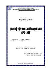 Luận văn Quan hệ Việt Nam – Vương quốc Anh (1973 – 2004)
