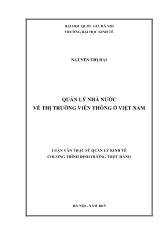 Luận văn Quản lý nhà nước về thị trường viễn thông ở Việt Nam