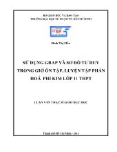 Luận văn Sử dụng grap và sơ đồ tư duy trong giờ ôn tập, luyện tập phần hoá phi kim lớp 11 THPT