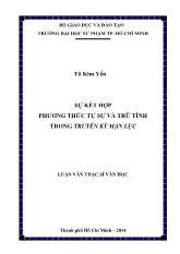 Luận văn Sự kết hợp phương thức tự sự và trữ tình trong truyền kỳ mạn lục