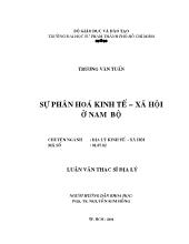 Luận văn Sự phân hoá kinh tế – Xã hội ở Nam Bộ