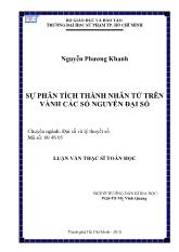 Luận văn Sự phân tích thành nhân tử trên vành các số nguyên đại số