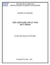 Luận văn Thế giới nghệ thuật thơ Hữu Thỉnh