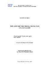 Luận văn Thế giới trẻ thơ trong trăng non của r.tagore