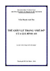 Luận văn Thế giới vật trong “phế đô” của giả bình ao
