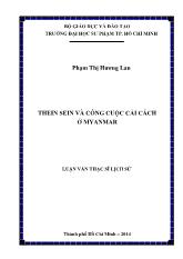 Luận văn Thein sein và công cuộc cải cách ở Myanma