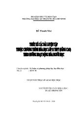 Luận văn Thiết kế các bài luyện tập thuộc chương trình hóa học lớp 11 THPT (nâng cao) theo hướng hoạt động hóa người học