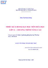 Luận văn Thiết kế e - Book dạy học môn hóa học lớp 12 – Chương trình nâng cao