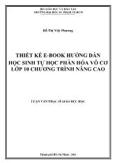 Luận văn Thiết kế E - Book hướng dẫn học sinh tự học phần hóa vô cơ lớp 10 chương trình nâng cao